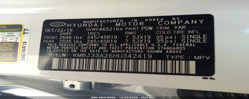 KM8J33A26HU342419 2017 HYUNDAI TUCSON photo no. 9