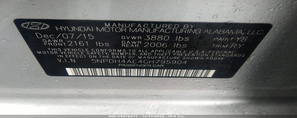5NPDH4AE4GH795904 2016 HYUNDAI ELANTRA photo no. 9