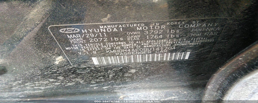KMHDH4AE0BU141704 2011 HYUNDAI ELANTRA photo no. 9