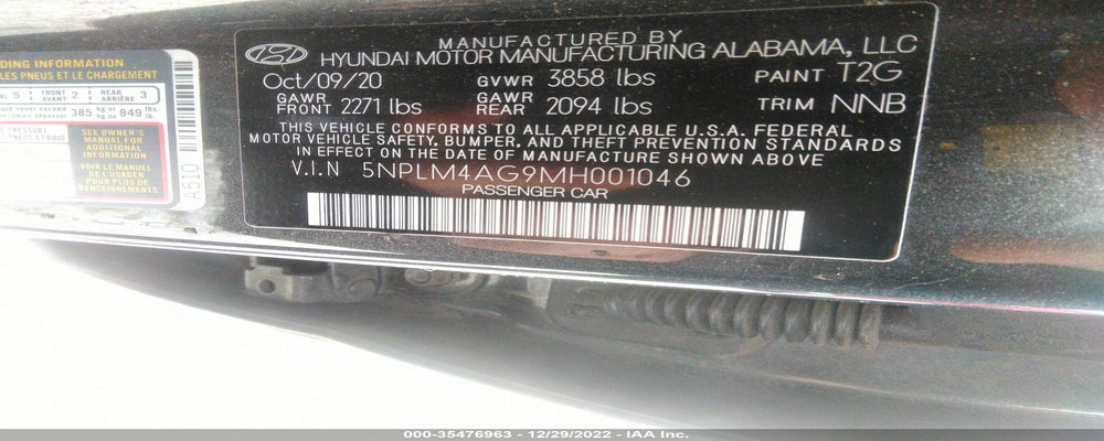 5NPLM4AG9MH001046 2021 HYUNDAI ELANTRA photo no. 9