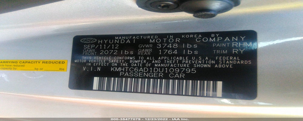 KMHTC6AD1DU109795 2013 HYUNDAI VELOSTER photo no. 9