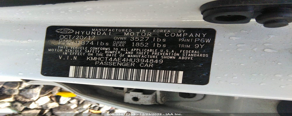 KMHCT4AE4HU394849 2017 HYUNDAI ACCENT photo no. 9