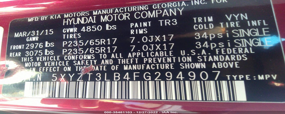 5XYZT3LB4FG294907 2015 HYUNDAI SANTA FE SPORT photo no. 9