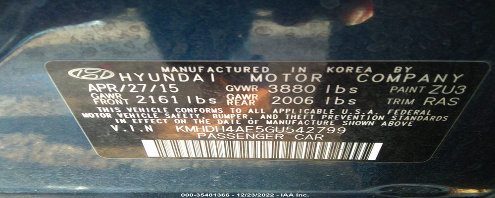 KMHDH4AE5GU542799 2016 HYUNDAI ELANTRA photo no. 9