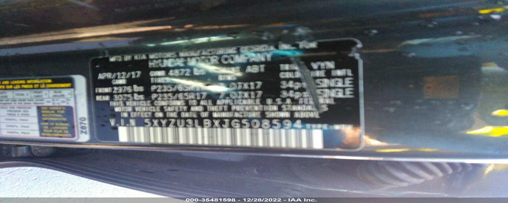 5XYZU3LBXJG508594 2018 HYUNDAI SANTA FE SPORT photo no. 9