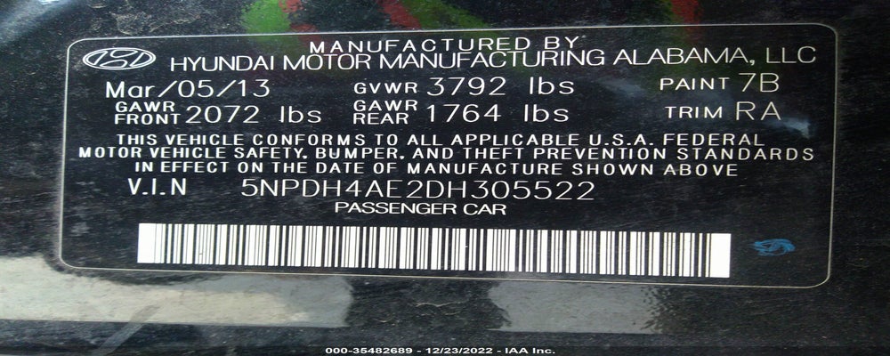 5NPDH4AE2DH305522 2013 HYUNDAI ELANTRA photo no. 9