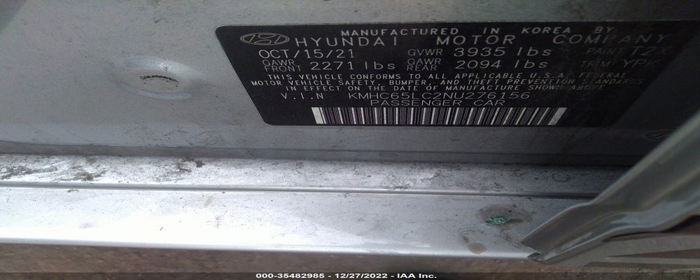 KMHC65LC2NU276156 2022 HYUNDAI IONIQ HYBRID photo no. 9