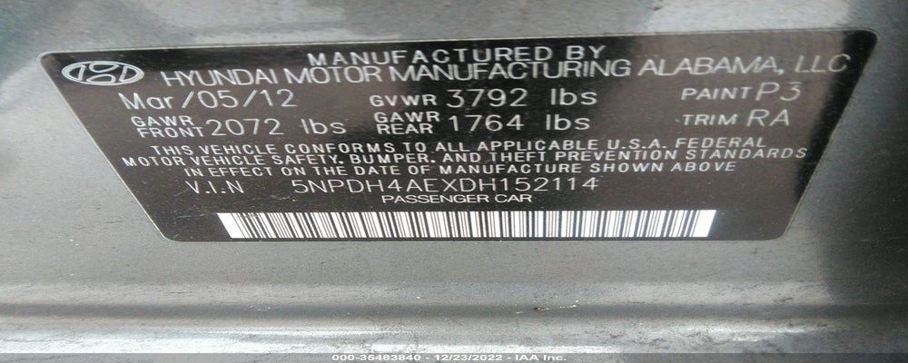 5NPDH4AEXDH152114 2013 HYUNDAI ELANTRA photo no. 9