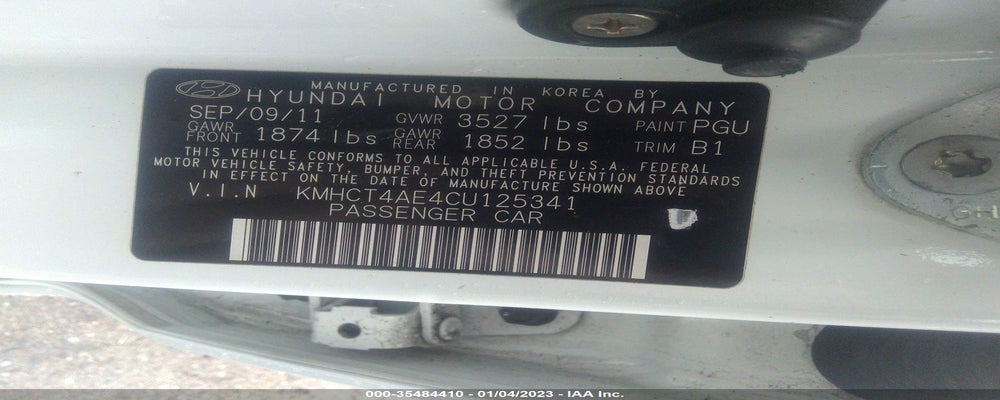 KMHCT4AE4CU125341 2012 HYUNDAI ACCENT photo no. 9