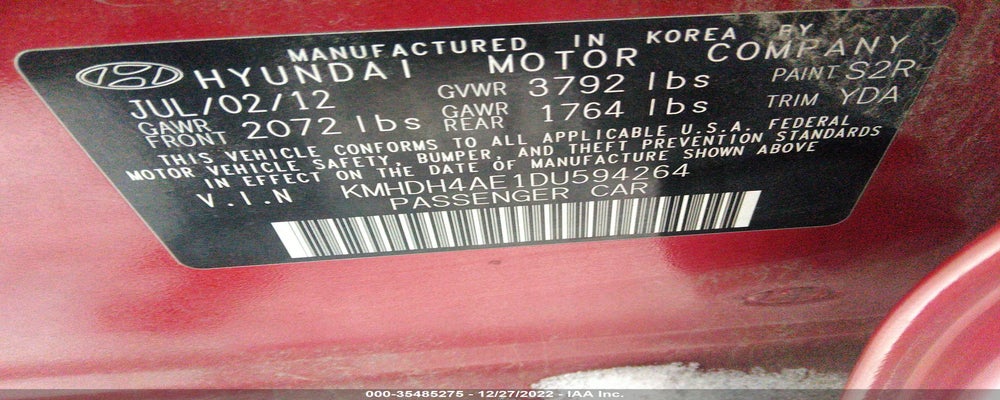 KMHDH4AE1DU594264 2013 HYUNDAI ELANTRA photo no. 9