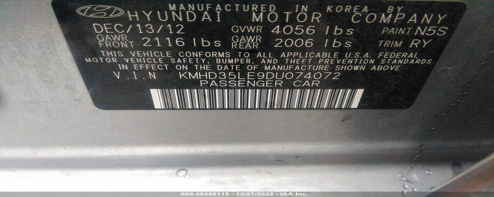 KMHD35LE9DU074072 2013 HYUNDAI ELANTRA GT photo no. 9