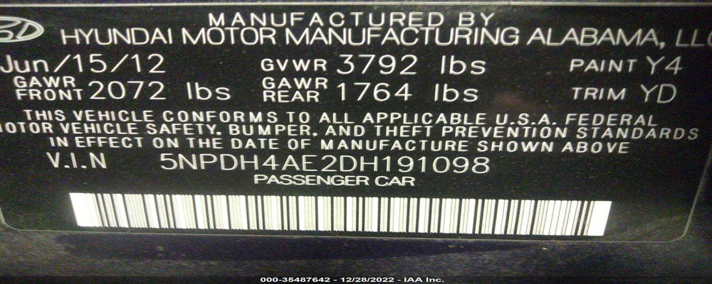 5NPDH4AE2DH191098 2013 HYUNDAI ELANTRA photo no. 9