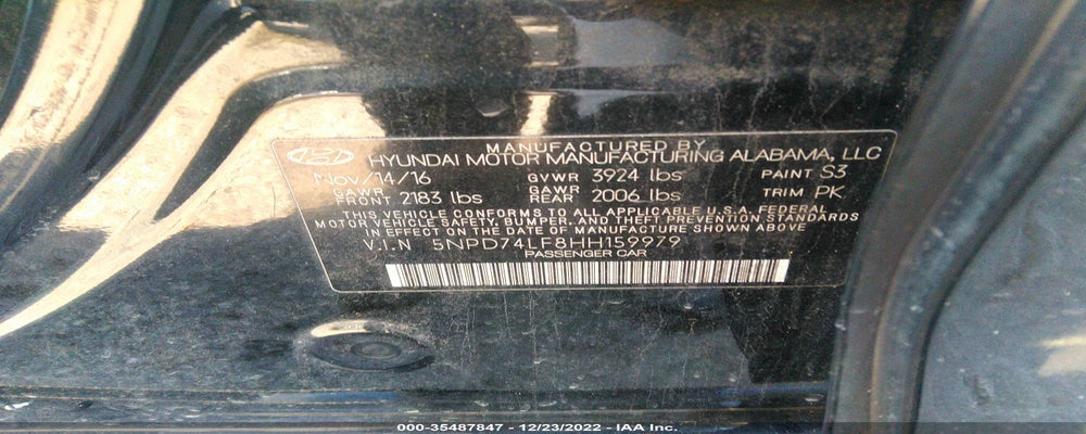 5NPD74LF8HH159979 2017 HYUNDAI ELANTRA photo no. 9