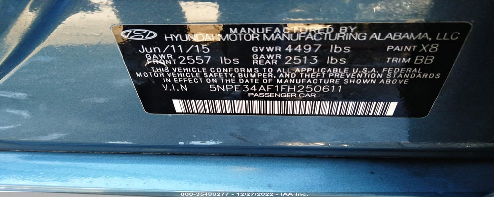 5NPE34AF1FH250611 2015 HYUNDAI SONATA photo no. 9