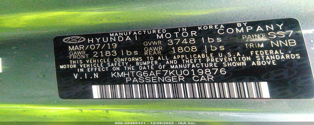 KMHTG6AF7KU019876 2019 HYUNDAI VELOSTER photo no. 9