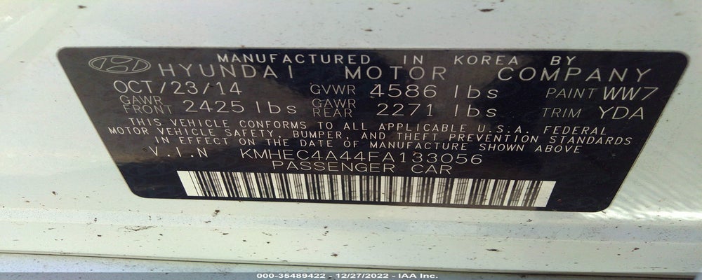 KMHEC4A44FA133056 2015 HYUNDAI SONATA HYBRID photo no. 9