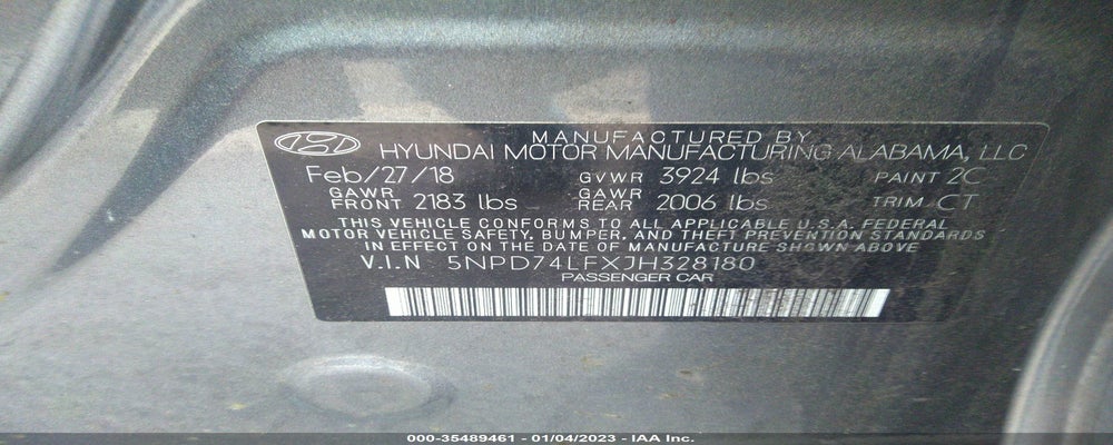 5NPD74LFXJH328180 2018 HYUNDAI ELANTRA photo no. 9