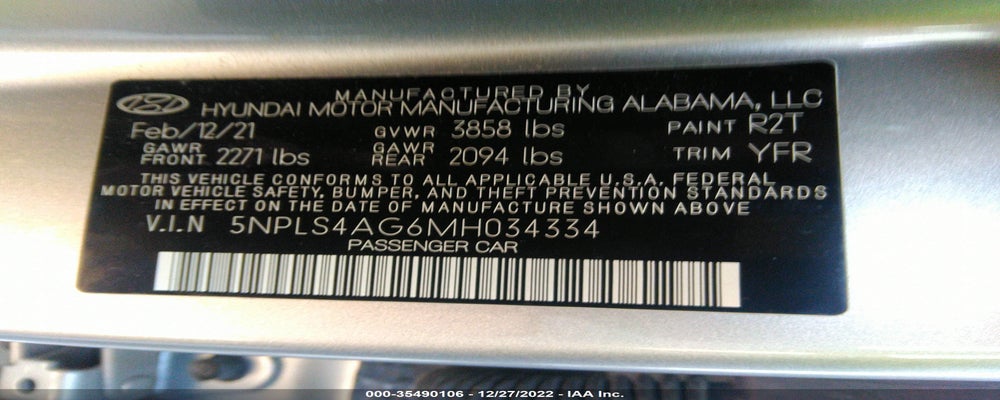 5NPLS4AG6MH034334 2021 HYUNDAI ELANTRA photo no. 9