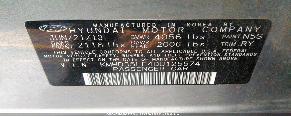 KMHD35LE4DU125574 2013 HYUNDAI ELANTRA GT photo no. 9