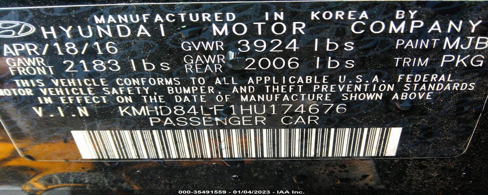 KMHD84LF1HU174676 2017 HYUNDAI ELANTRA photo no. 9