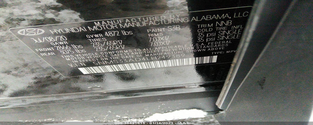 5NMS33AD4LH249389 2020 HYUNDAI SANTA FE photo no. 9