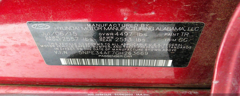 5NPE34AF7GH263669 2016 HYUNDAI SONATA photo no. 9