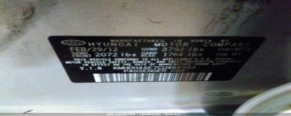 KMHDH4AE7CU468943 2012 HYUNDAI ELANTRA photo no. 9