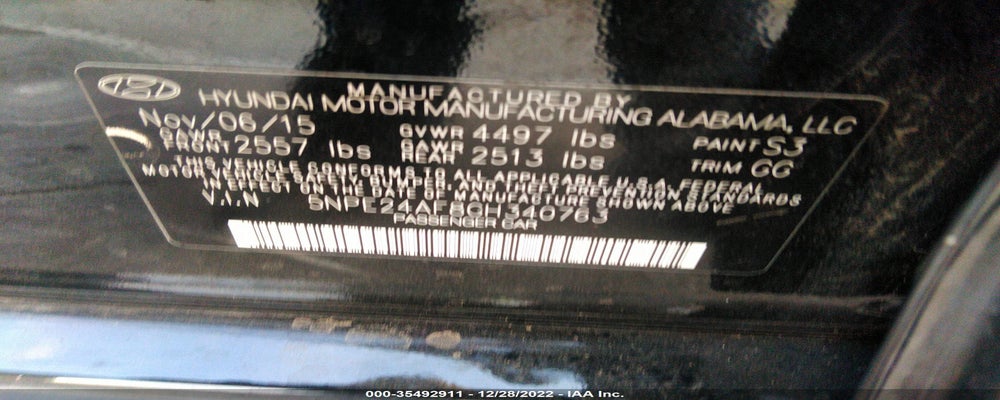 5NPE24AF8GH340763 2016 HYUNDAI SONATA photo no. 9