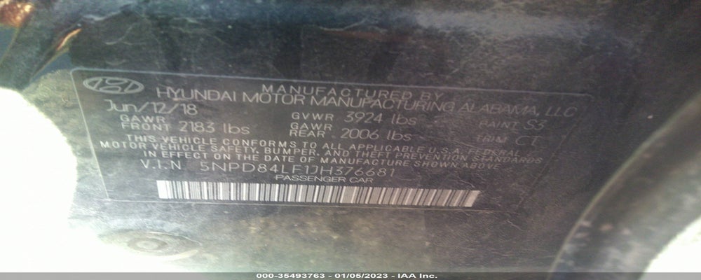 5NPD84LF1JH376681 2018 HYUNDAI ELANTRA photo no. 9