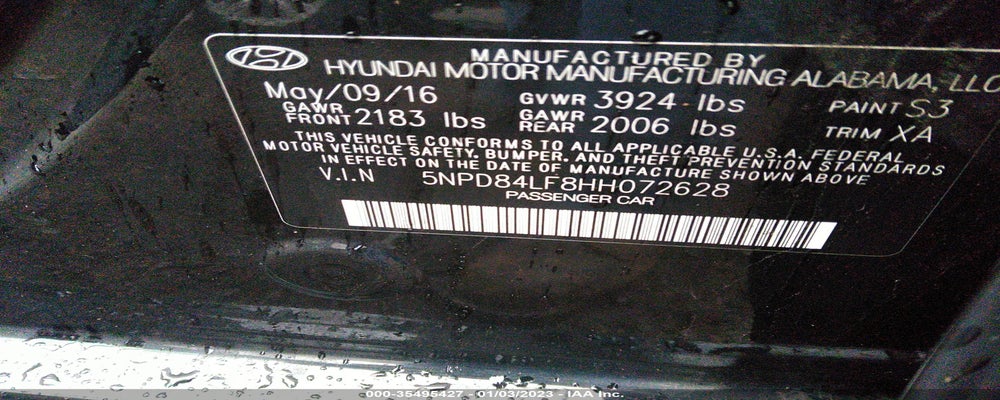 5NPD84LF8HH072628 2017 HYUNDAI ELANTRA photo no. 9