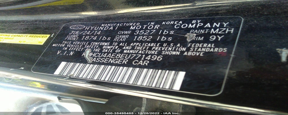 KMHCU4AE8EU771496 2014 HYUNDAI ACCENT photo no. 9