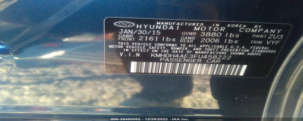 KMHDH4AE3FU458222 2015 HYUNDAI ELANTRA photo no. 9