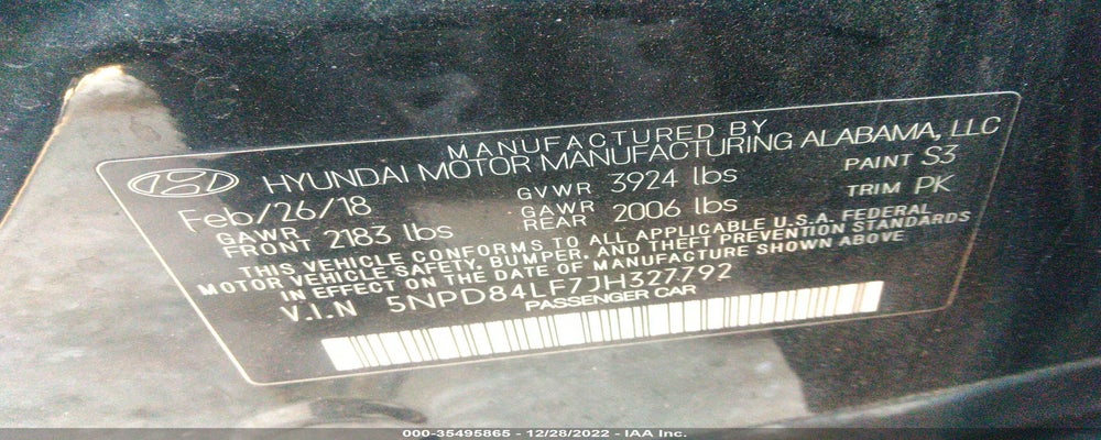5NPD84LF7JH327792 2018 HYUNDAI ELANTRA photo no. 9