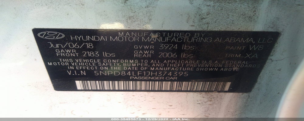 5NPD84LF1JH374395 2018 HYUNDAI ELANTRA photo no. 9