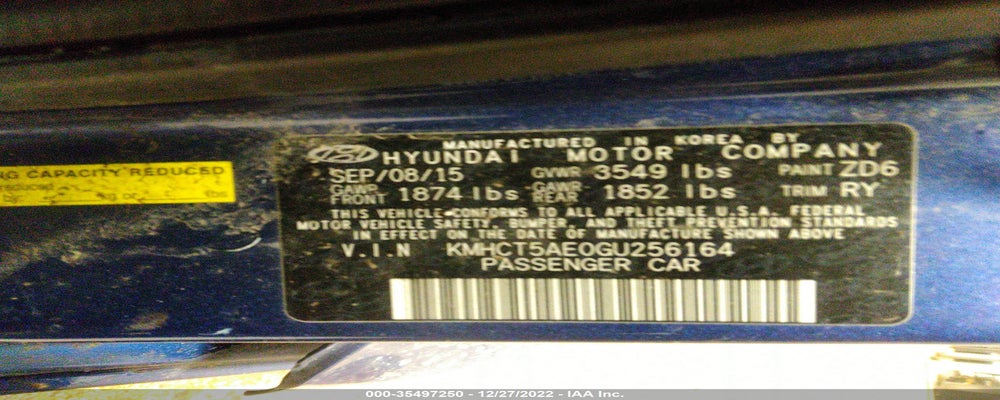 KMHCT5AE0GU256164 2016 HYUNDAI ACCENT photo no. 9
