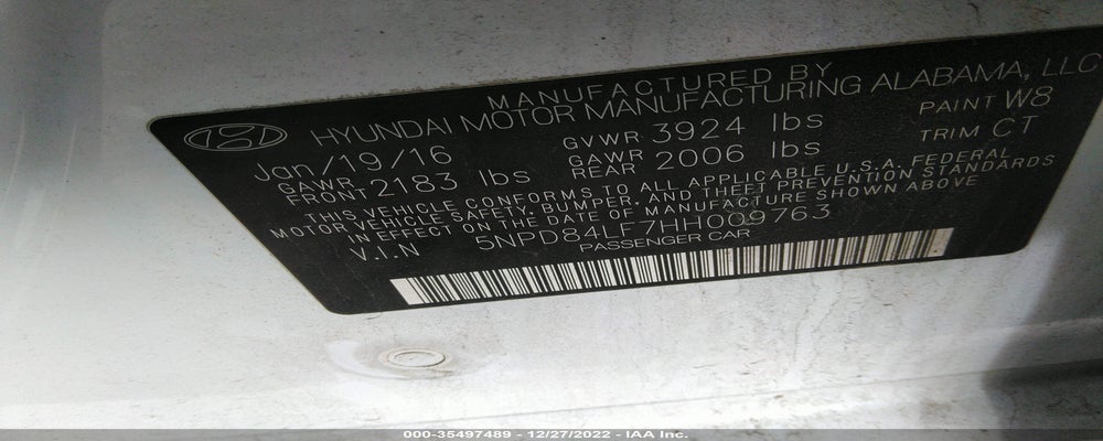 5NPD84LF7HH009763 2017 HYUNDAI ELANTRA photo no. 9