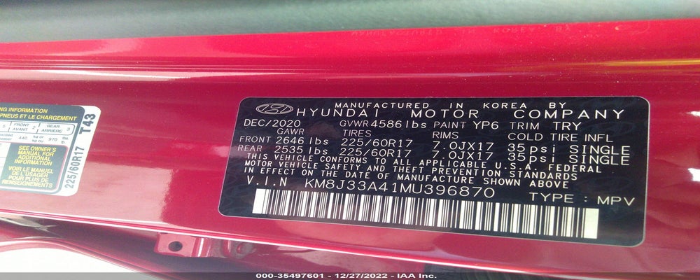 KM8J33A41MU396870 2021 HYUNDAI TUCSON photo no. 9
