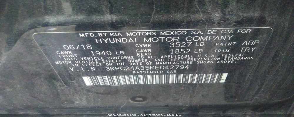 3KPC24A35KE042794 2019 HYUNDAI ACCENT photo no. 9