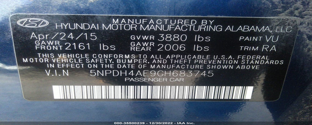 5NPDH4AE9GH683745 2016 HYUNDAI ELANTRA photo no. 9