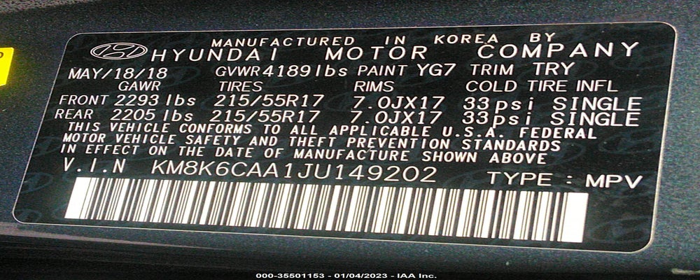 KM8K6CAA1JU149202 2018 HYUNDAI KONA photo no. 9