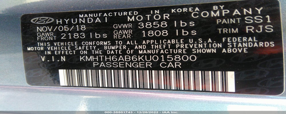 KMHTH6AB6KU015800 2019 HYUNDAI VELOSTER photo no. 9