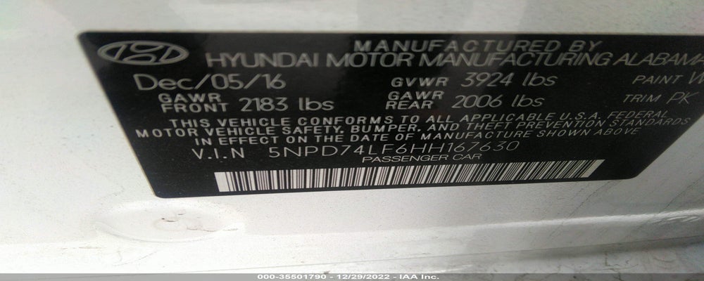5NPD74LF6HH167630 2017 HYUNDAI ELANTRA photo no. 9