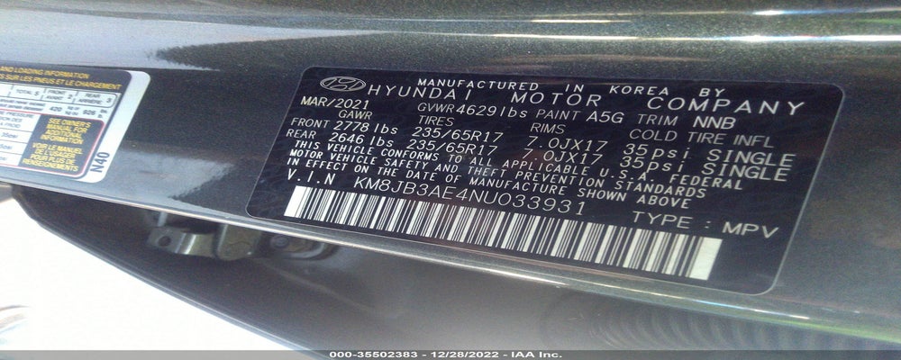 KM8JB3AE4NU033931 2022 HYUNDAI TUCSON photo no. 9