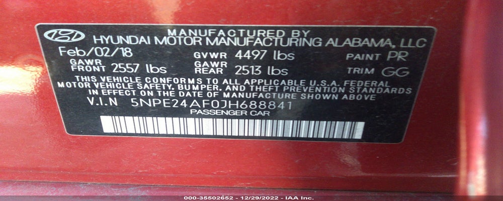 5NPE24AF0JH688841 2018 HYUNDAI SONATA photo no. 9