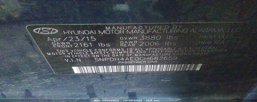5NPDH4AE0GH682659 2016 HYUNDAI ELANTRA photo no. 9