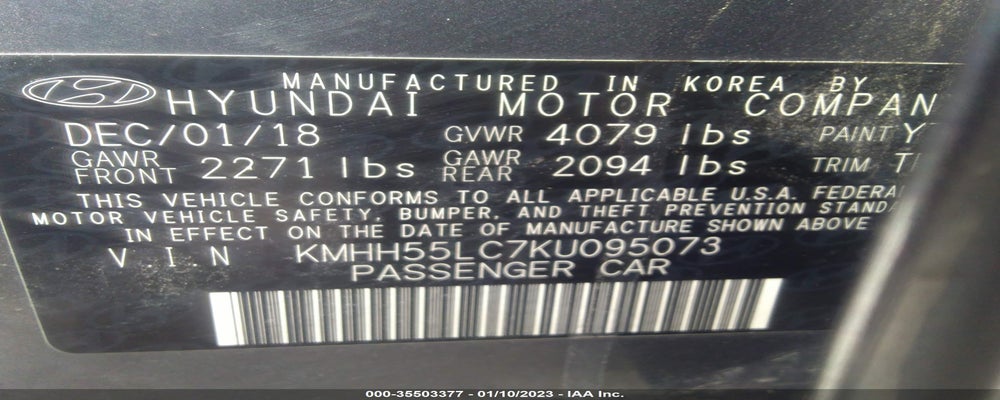 KMHH55LC7KU095073 2019 HYUNDAI ELANTRA GT photo no. 9