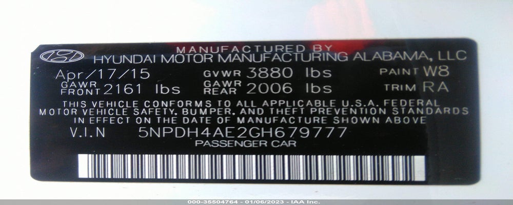 5NPDH4AE2GH679777 2016 HYUNDAI ELANTRA photo no. 9