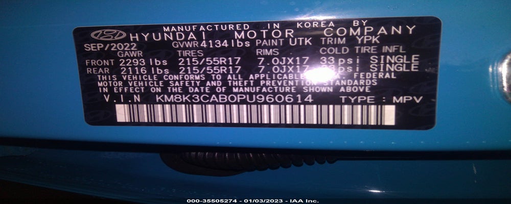 KM8K3CAB0PU960614 2023 HYUNDAI KONA photo no. 9