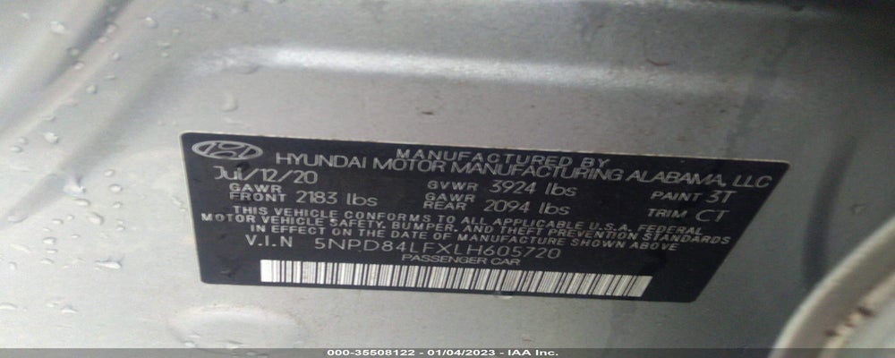 5NPD84LFXLH605720 2020 HYUNDAI ELANTRA photo no. 9