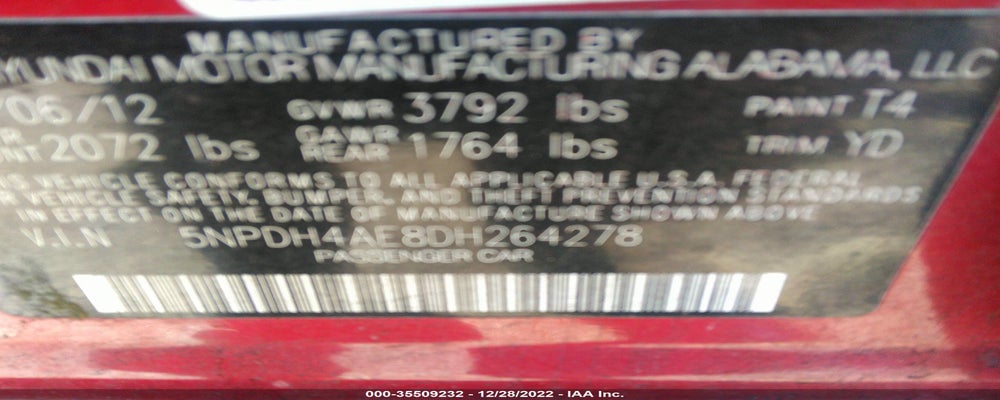 5NPDH4AE8DH264278 2013 HYUNDAI ELANTRA photo no. 9